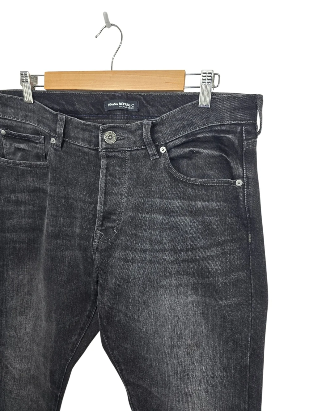Banana Republic Black Whiskered Skinny Jeans Men's 34x32
